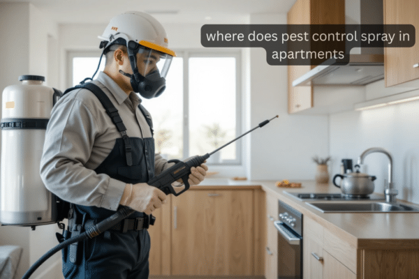 where does pest control spray in apartments