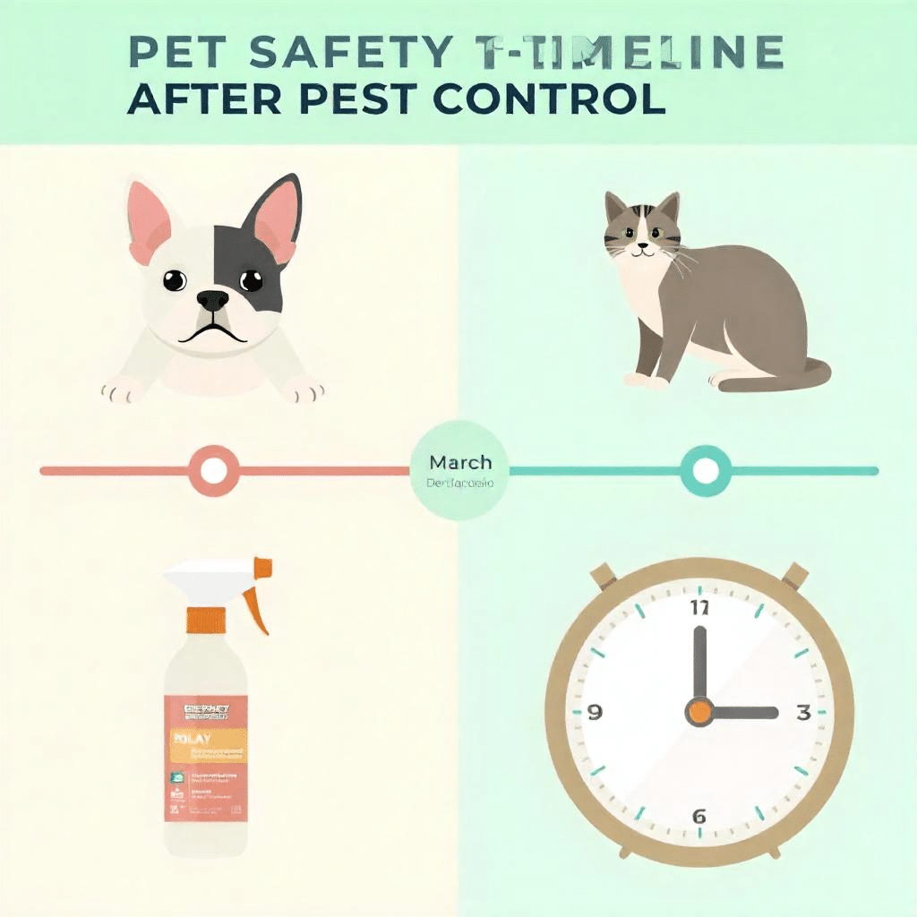 How long after pest control can dogs go outside